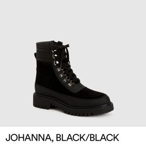 Aquatalia Johanna Black/Black boots size 10.5